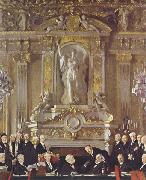 Sir William Orpen A Peace Conference at the Zuai d Orsay oil painting artist